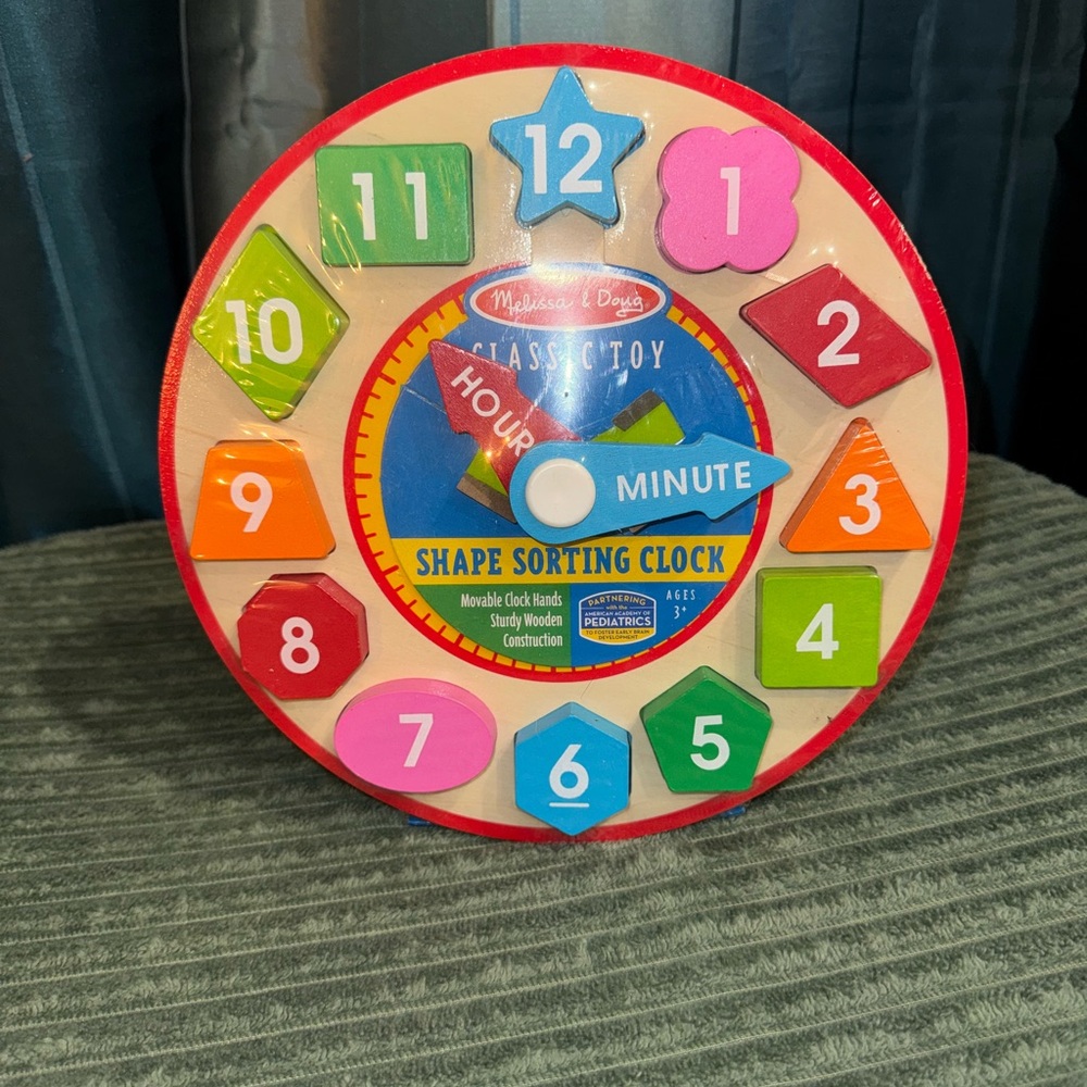Melissa & Doug Colorful Shape Sorting Clock